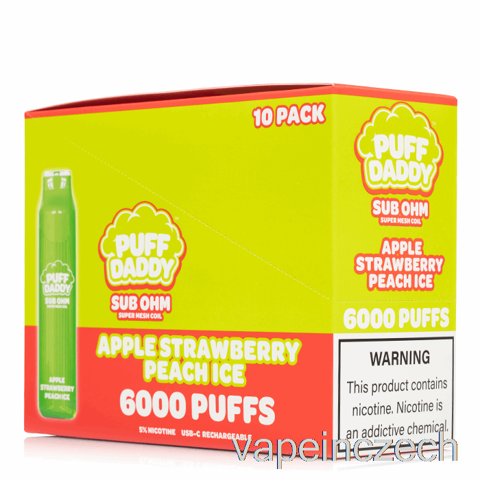 [10-balení] Puff Daddy 6000 Jednorázové Vape Pero